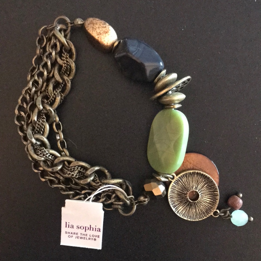 Lia Sophia antique style stretch bracelet